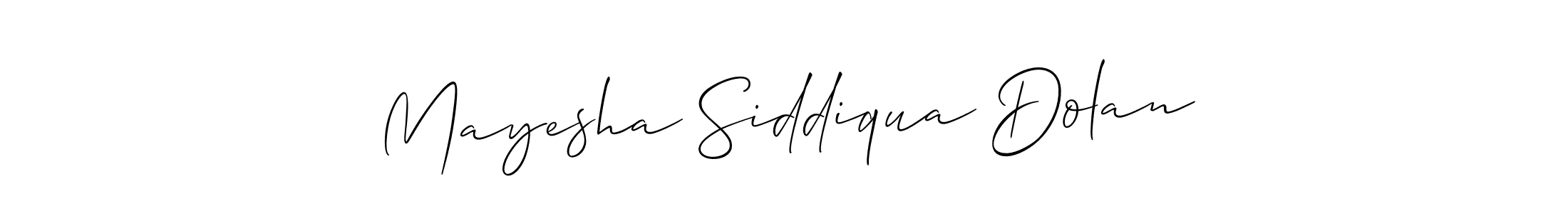 How to Draw Mayesha Siddiqua Dolan signature style? Allison_Script is a latest design signature styles for name Mayesha Siddiqua Dolan. Mayesha Siddiqua Dolan signature style 2 images and pictures png