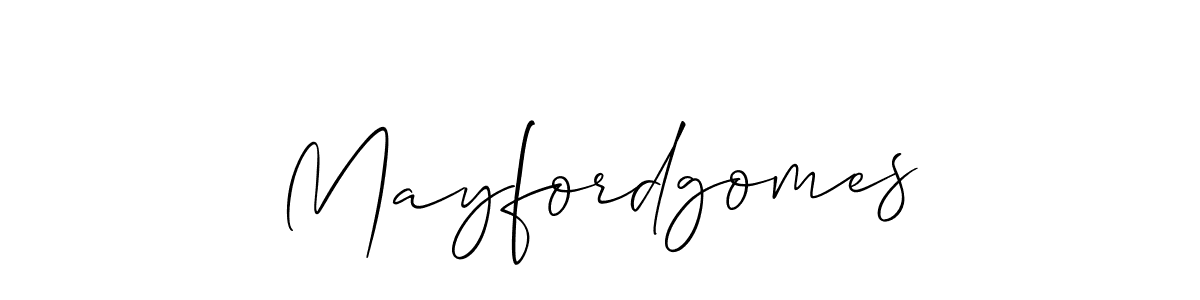 Mayfordgomes stylish signature style. Best Handwritten Sign (Allison_Script) for my name. Handwritten Signature Collection Ideas for my name Mayfordgomes. Mayfordgomes signature style 2 images and pictures png