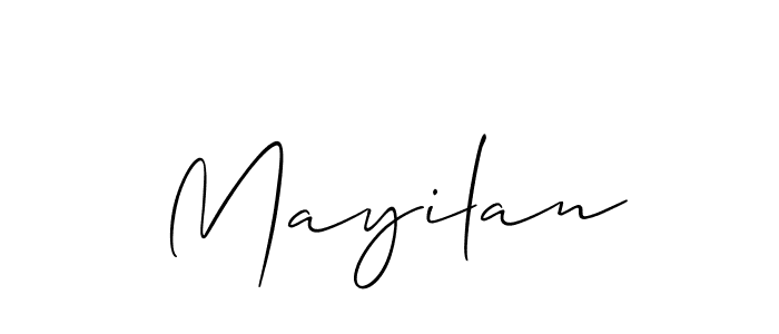 The best way (Allison_Script) to make a short signature is to pick only two or three words in your name. The name Mayilan include a total of six letters. For converting this name. Mayilan signature style 2 images and pictures png