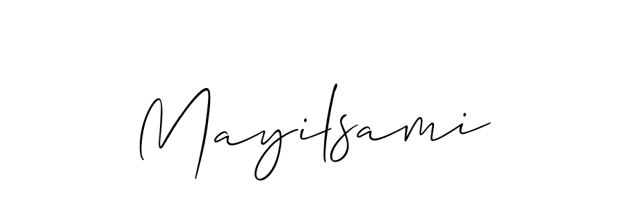 How to Draw Mayilsami signature style? Allison_Script is a latest design signature styles for name Mayilsami. Mayilsami signature style 2 images and pictures png