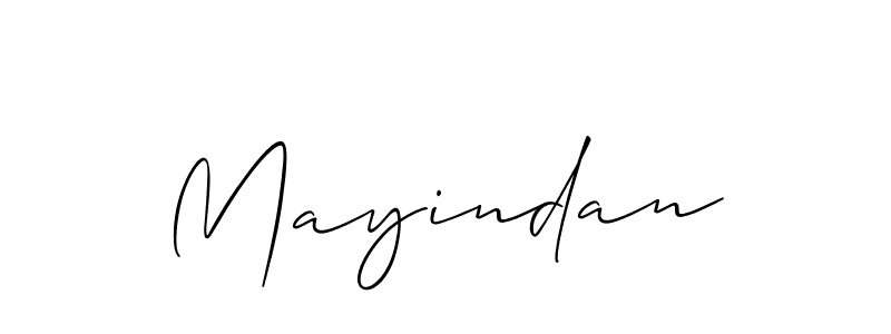 Design your own signature with our free online signature maker. With this signature software, you can create a handwritten (Allison_Script) signature for name Mayindan. Mayindan signature style 2 images and pictures png