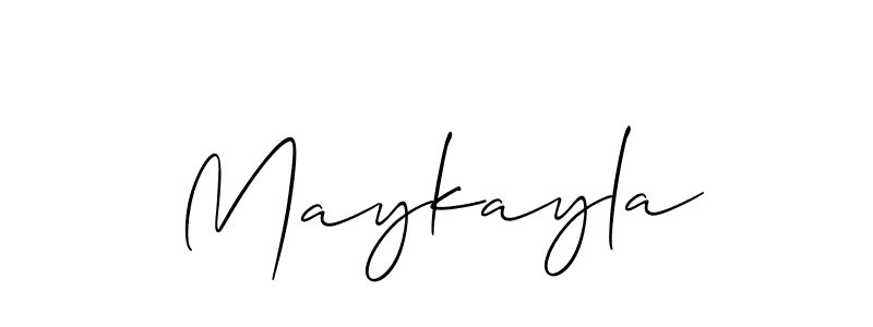 How to Draw Maykayla signature style? Allison_Script is a latest design signature styles for name Maykayla. Maykayla signature style 2 images and pictures png