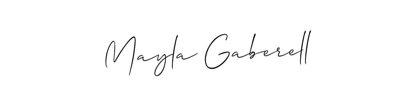 You should practise on your own different ways (Allison_Script) to write your name (Mayla Gaberell) in signature. don't let someone else do it for you. Mayla Gaberell signature style 2 images and pictures png