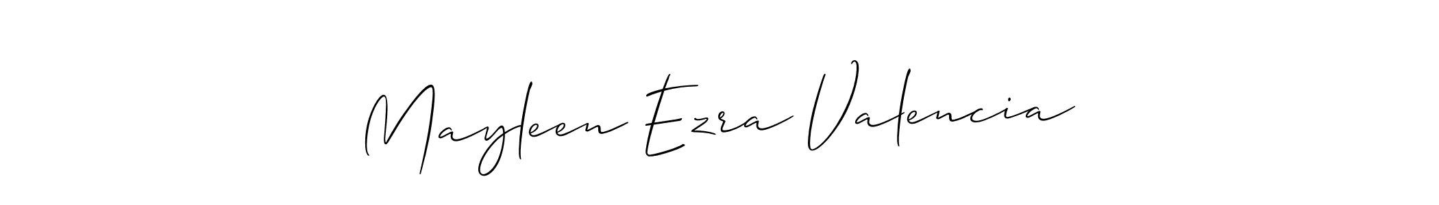 Use a signature maker to create a handwritten signature online. With this signature software, you can design (Allison_Script) your own signature for name Mayleen Ezra Valencia. Mayleen Ezra Valencia signature style 2 images and pictures png