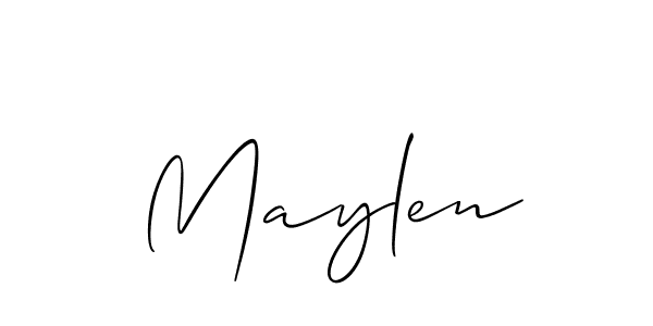 You should practise on your own different ways (Allison_Script) to write your name (Maylen) in signature. don't let someone else do it for you. Maylen signature style 2 images and pictures png