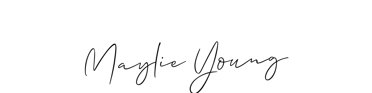 It looks lik you need a new signature style for name Maylie Young. Design unique handwritten (Allison_Script) signature with our free signature maker in just a few clicks. Maylie Young signature style 2 images and pictures png