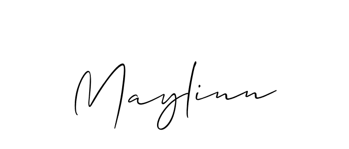 Create a beautiful signature design for name Maylinn. With this signature (Allison_Script) fonts, you can make a handwritten signature for free. Maylinn signature style 2 images and pictures png