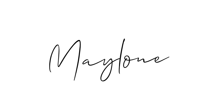 How to make Maylone name signature. Use Allison_Script style for creating short signs online. This is the latest handwritten sign. Maylone signature style 2 images and pictures png