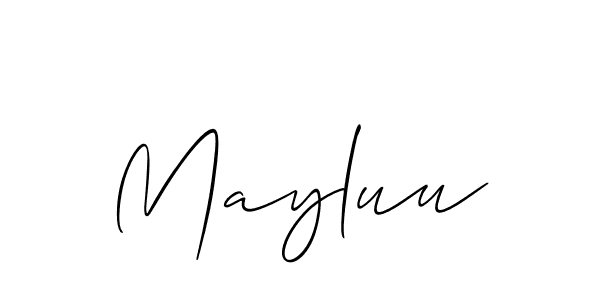 How to make Mayluu name signature. Use Allison_Script style for creating short signs online. This is the latest handwritten sign. Mayluu signature style 2 images and pictures png