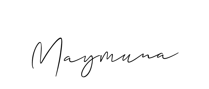 Use a signature maker to create a handwritten signature online. With this signature software, you can design (Allison_Script) your own signature for name Maymuna. Maymuna signature style 2 images and pictures png