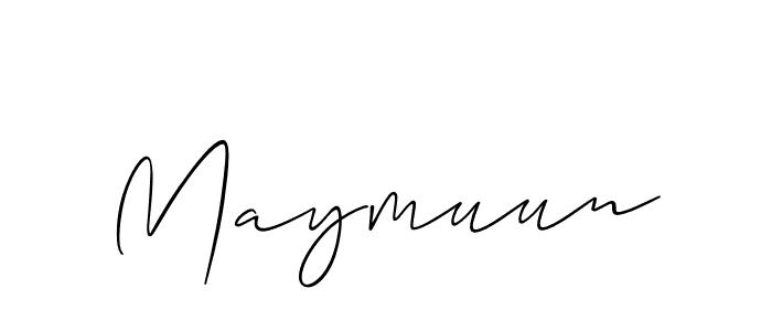 You should practise on your own different ways (Allison_Script) to write your name (Maymuun) in signature. don't let someone else do it for you. Maymuun signature style 2 images and pictures png