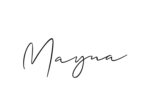 You should practise on your own different ways (Allison_Script) to write your name (Mayna) in signature. don't let someone else do it for you. Mayna signature style 2 images and pictures png