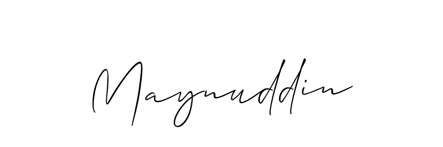 You should practise on your own different ways (Allison_Script) to write your name (Maynuddin) in signature. don't let someone else do it for you. Maynuddin signature style 2 images and pictures png