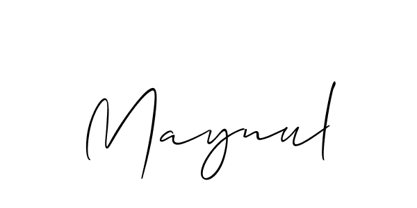 The best way (Allison_Script) to make a short signature is to pick only two or three words in your name. The name Maynul include a total of six letters. For converting this name. Maynul signature style 2 images and pictures png