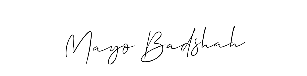 Also we have Mayo Badshah name is the best signature style. Create professional handwritten signature collection using Allison_Script autograph style. Mayo Badshah signature style 2 images and pictures png