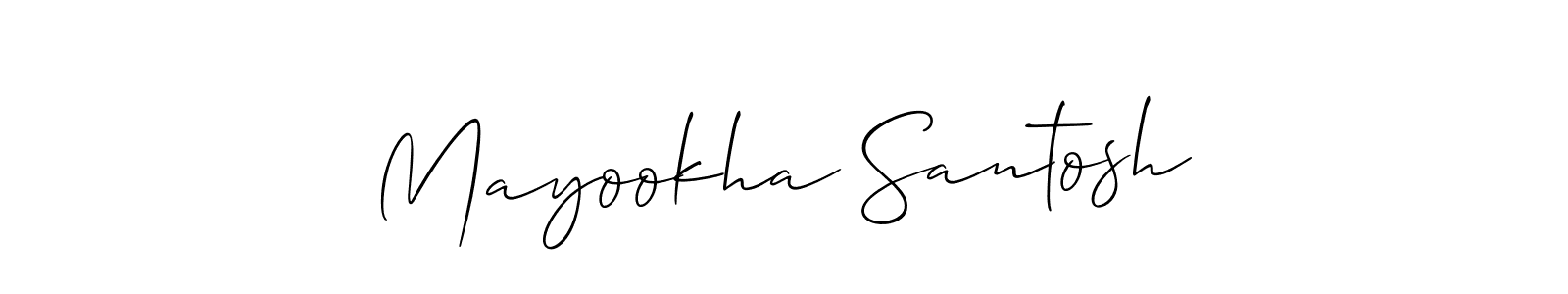 This is the best signature style for the Mayookha Santosh name. Also you like these signature font (Allison_Script). Mix name signature. Mayookha Santosh signature style 2 images and pictures png