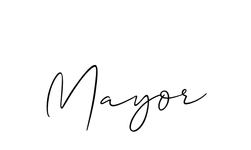 You should practise on your own different ways (Allison_Script) to write your name (Mayor) in signature. don't let someone else do it for you. Mayor signature style 2 images and pictures png