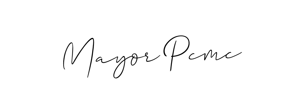 Design your own signature with our free online signature maker. With this signature software, you can create a handwritten (Allison_Script) signature for name Mayor Pcmc. Mayor Pcmc signature style 2 images and pictures png