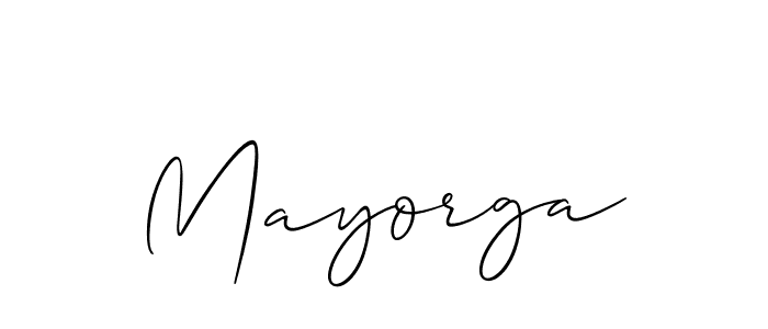 Create a beautiful signature design for name Mayorga. With this signature (Allison_Script) fonts, you can make a handwritten signature for free. Mayorga signature style 2 images and pictures png