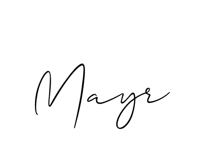 The best way (Allison_Script) to make a short signature is to pick only two or three words in your name. The name Mayr include a total of six letters. For converting this name. Mayr signature style 2 images and pictures png