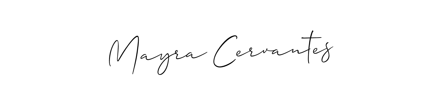 It looks lik you need a new signature style for name Mayra Cervantes. Design unique handwritten (Allison_Script) signature with our free signature maker in just a few clicks. Mayra Cervantes signature style 2 images and pictures png