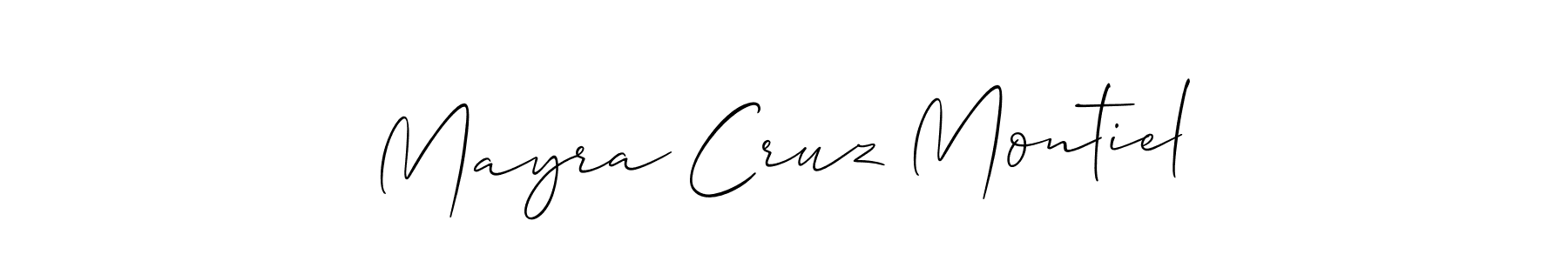 Also You can easily find your signature by using the search form. We will create Mayra Cruz Montiel name handwritten signature images for you free of cost using Allison_Script sign style. Mayra Cruz Montiel signature style 2 images and pictures png