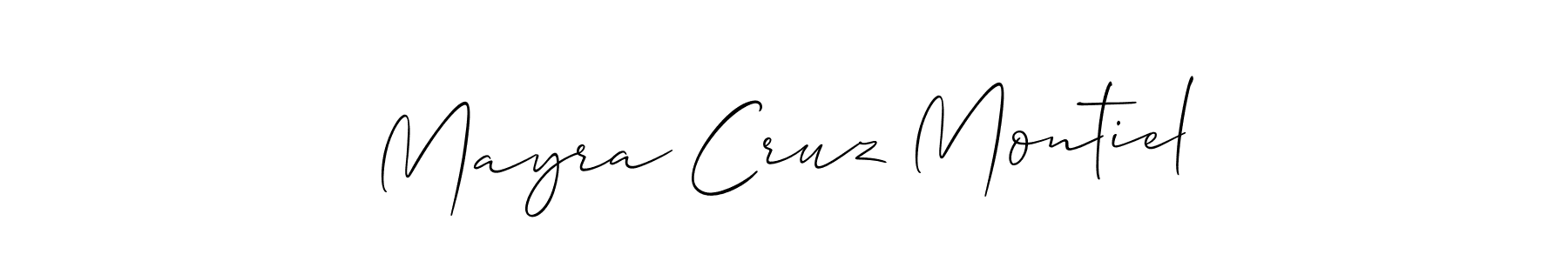 Also You can easily find your signature by using the search form. We will create Mayra Cruz Montiel name handwritten signature images for you free of cost using Allison_Script sign style. Mayra Cruz Montiel signature style 2 images and pictures png