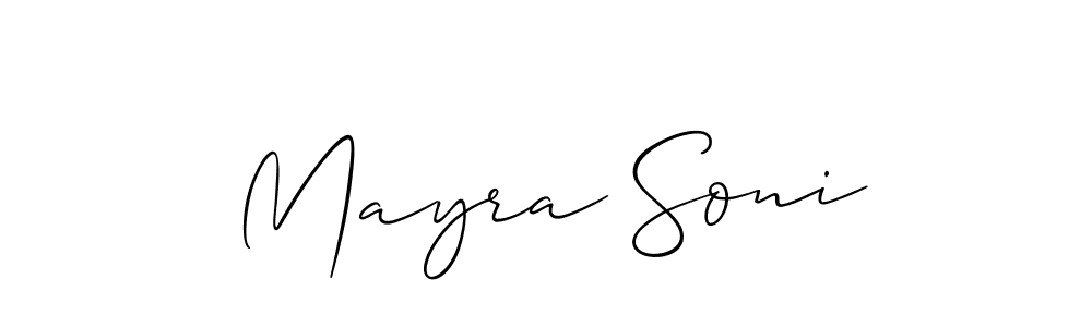 Also we have Mayra Soni name is the best signature style. Create professional handwritten signature collection using Allison_Script autograph style. Mayra Soni signature style 2 images and pictures png