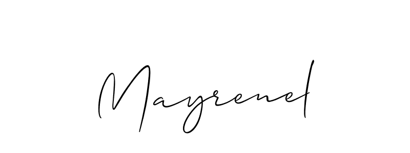 Design your own signature with our free online signature maker. With this signature software, you can create a handwritten (Allison_Script) signature for name Mayrenel. Mayrenel signature style 2 images and pictures png