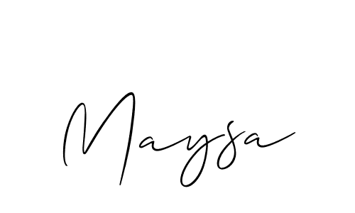 Make a short Maysa signature style. Manage your documents anywhere anytime using Allison_Script. Create and add eSignatures, submit forms, share and send files easily. Maysa signature style 2 images and pictures png