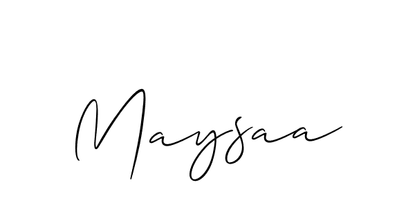 How to make Maysaa name signature. Use Allison_Script style for creating short signs online. This is the latest handwritten sign. Maysaa signature style 2 images and pictures png