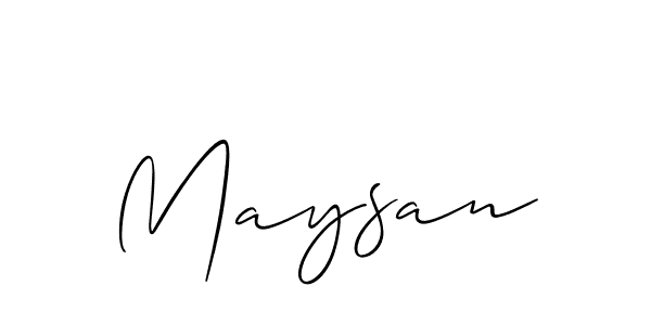 Also we have Maysan name is the best signature style. Create professional handwritten signature collection using Allison_Script autograph style. Maysan signature style 2 images and pictures png