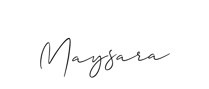 Create a beautiful signature design for name Maysara. With this signature (Allison_Script) fonts, you can make a handwritten signature for free. Maysara signature style 2 images and pictures png