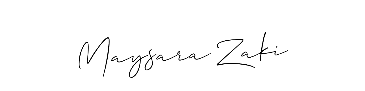 How to make Maysara Zaki name signature. Use Allison_Script style for creating short signs online. This is the latest handwritten sign. Maysara Zaki signature style 2 images and pictures png