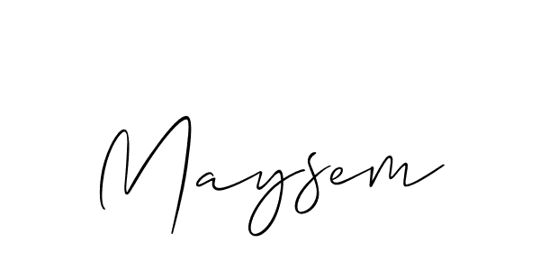 You should practise on your own different ways (Allison_Script) to write your name (Maysem) in signature. don't let someone else do it for you. Maysem signature style 2 images and pictures png