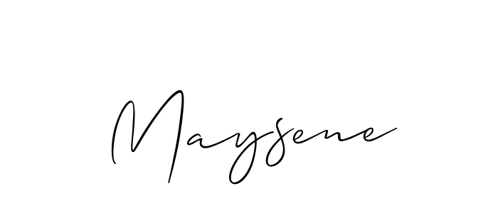 Maysene stylish signature style. Best Handwritten Sign (Allison_Script) for my name. Handwritten Signature Collection Ideas for my name Maysene. Maysene signature style 2 images and pictures png
