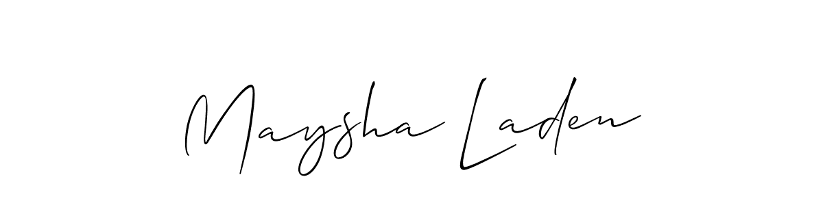 if you are searching for the best signature style for your name Maysha Laden. so please give up your signature search. here we have designed multiple signature styles  using Allison_Script. Maysha Laden signature style 2 images and pictures png