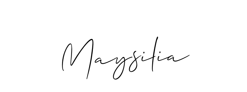 Also You can easily find your signature by using the search form. We will create Maysilia name handwritten signature images for you free of cost using Allison_Script sign style. Maysilia signature style 2 images and pictures png