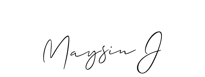 You should practise on your own different ways (Allison_Script) to write your name (Maysin J) in signature. don't let someone else do it for you. Maysin J signature style 2 images and pictures png