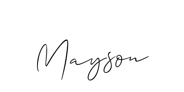 Create a beautiful signature design for name Mayson. With this signature (Allison_Script) fonts, you can make a handwritten signature for free. Mayson signature style 2 images and pictures png
