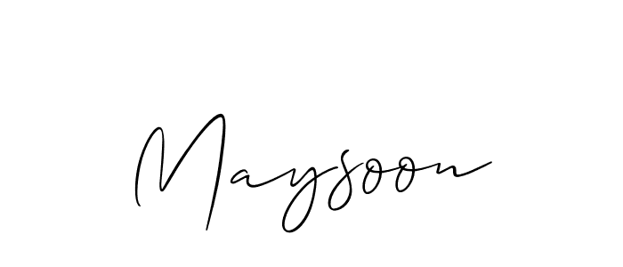 How to make Maysoon name signature. Use Allison_Script style for creating short signs online. This is the latest handwritten sign. Maysoon signature style 2 images and pictures png