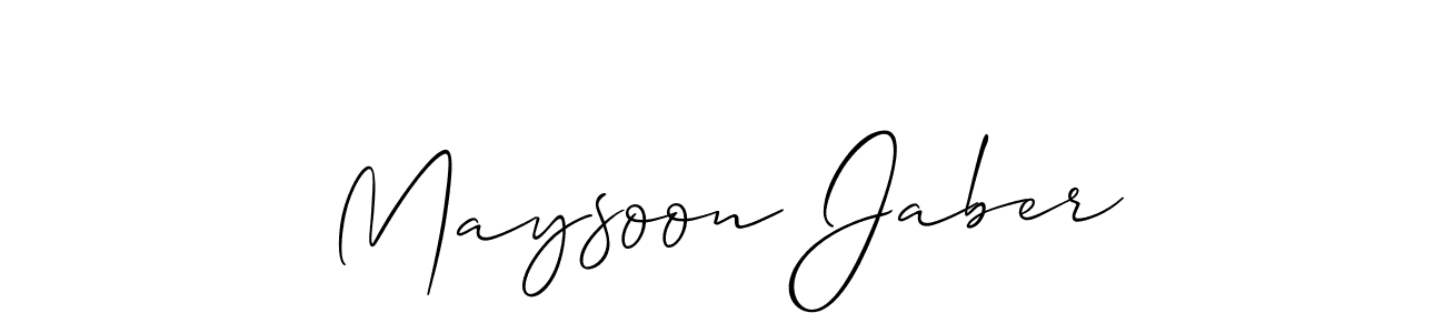 How to make Maysoon Jaber signature? Allison_Script is a professional autograph style. Create handwritten signature for Maysoon Jaber name. Maysoon Jaber signature style 2 images and pictures png