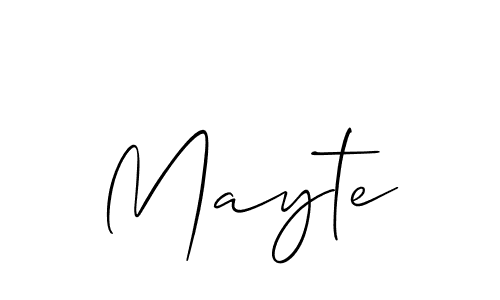 Mayte stylish signature style. Best Handwritten Sign (Allison_Script) for my name. Handwritten Signature Collection Ideas for my name Mayte. Mayte signature style 2 images and pictures png