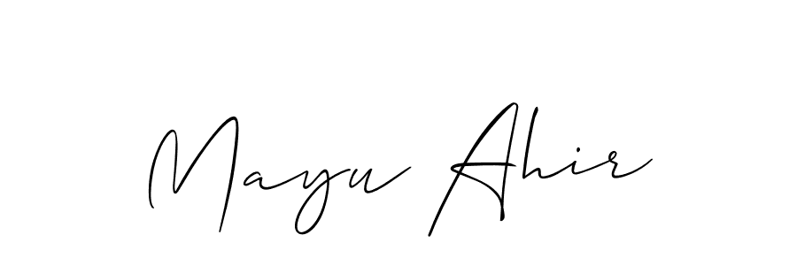 How to Draw Mayu Ahir signature style? Allison_Script is a latest design signature styles for name Mayu Ahir. Mayu Ahir signature style 2 images and pictures png