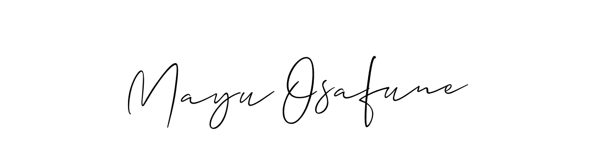 You should practise on your own different ways (Allison_Script) to write your name (Mayu Osafune) in signature. don't let someone else do it for you. Mayu Osafune signature style 2 images and pictures png
