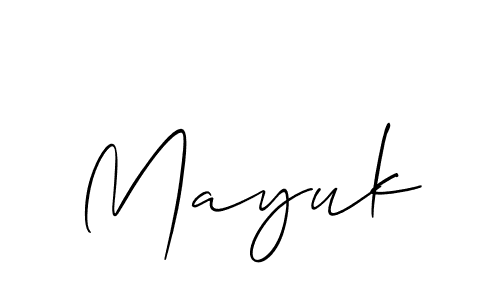 How to make Mayuk signature? Allison_Script is a professional autograph style. Create handwritten signature for Mayuk name. Mayuk signature style 2 images and pictures png