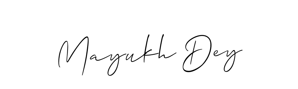 Also You can easily find your signature by using the search form. We will create Mayukh Dey name handwritten signature images for you free of cost using Allison_Script sign style. Mayukh Dey signature style 2 images and pictures png