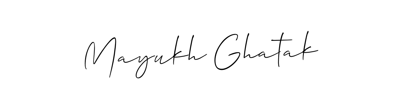 The best way (Allison_Script) to make a short signature is to pick only two or three words in your name. The name Mayukh Ghatak include a total of six letters. For converting this name. Mayukh Ghatak signature style 2 images and pictures png
