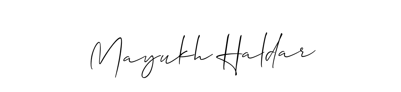 Mayukh Haldar stylish signature style. Best Handwritten Sign (Allison_Script) for my name. Handwritten Signature Collection Ideas for my name Mayukh Haldar. Mayukh Haldar signature style 2 images and pictures png