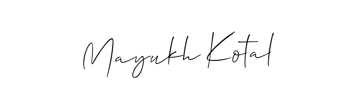 Make a beautiful signature design for name Mayukh Kotal. With this signature (Allison_Script) style, you can create a handwritten signature for free. Mayukh Kotal signature style 2 images and pictures png